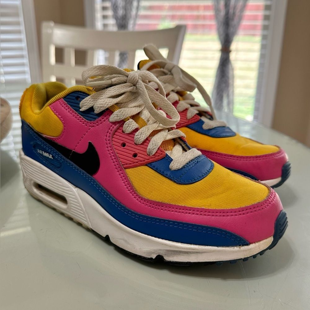5Y Nike Air Max 90 Colorful Sneakers - Picture 10 of 16